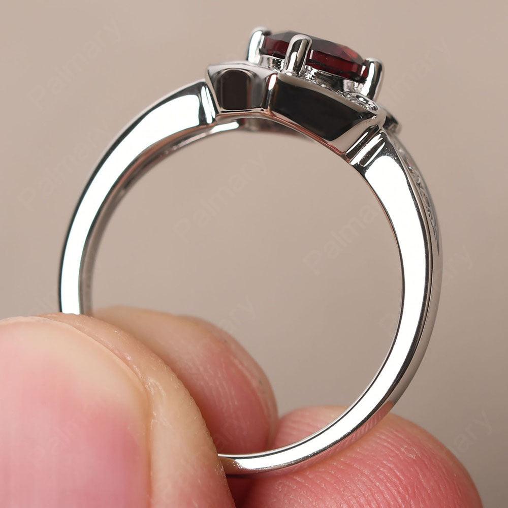 Brilliant Garnet Lotus Ring - Palmary