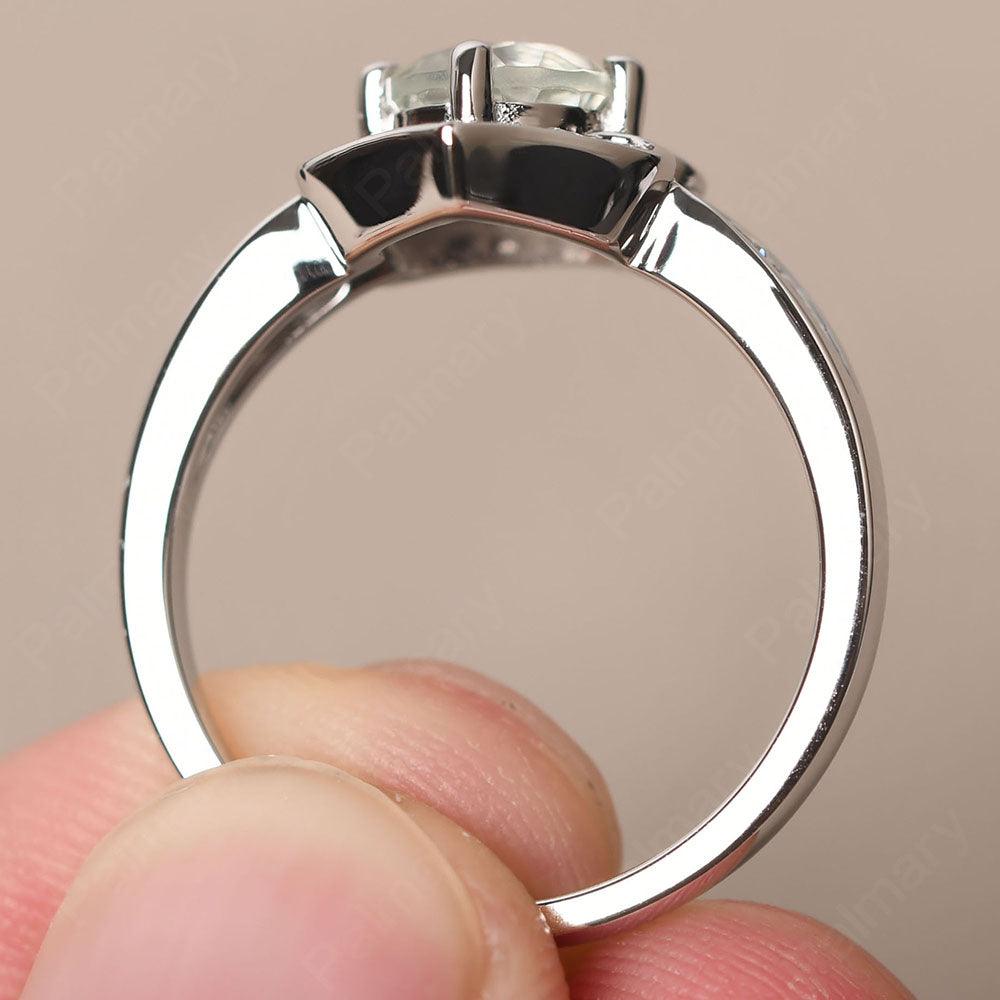 Brilliant Green Amethyst Lotus Ring - Palmary
