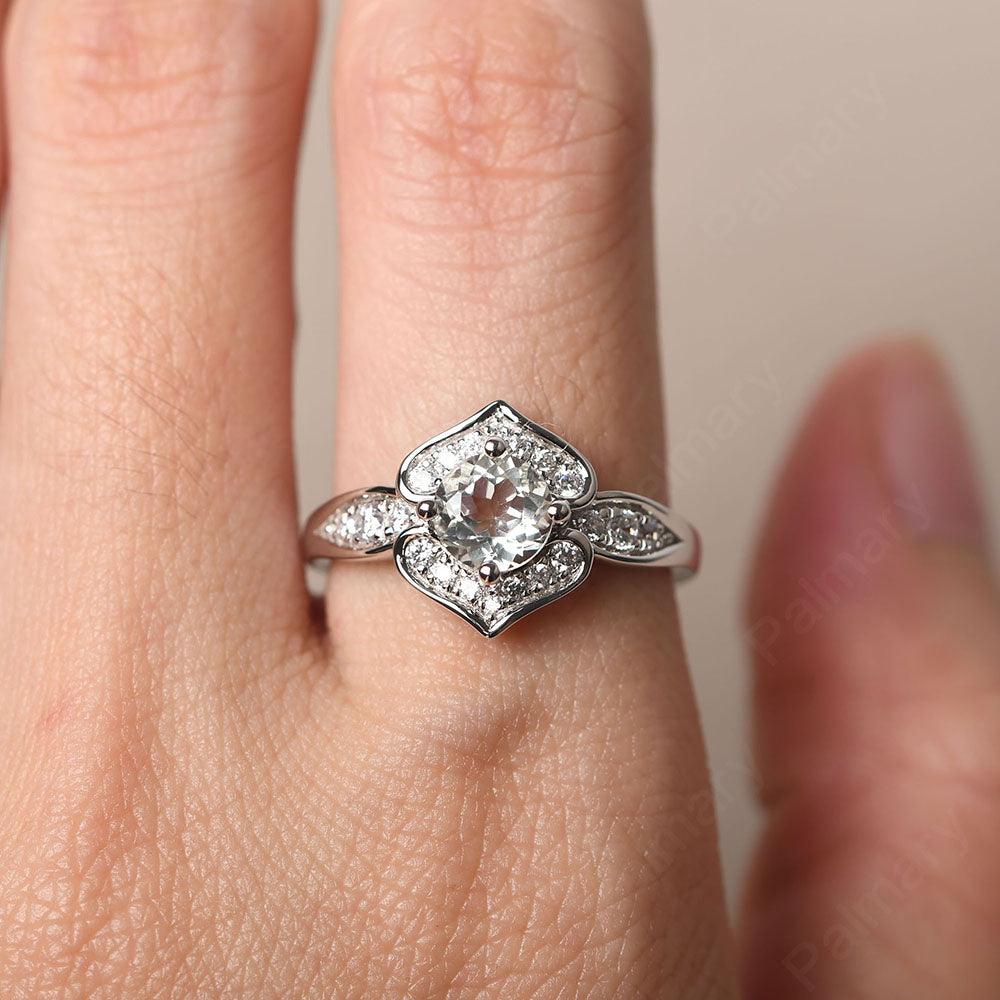 Brilliant Green Amethyst Lotus Ring - Palmary