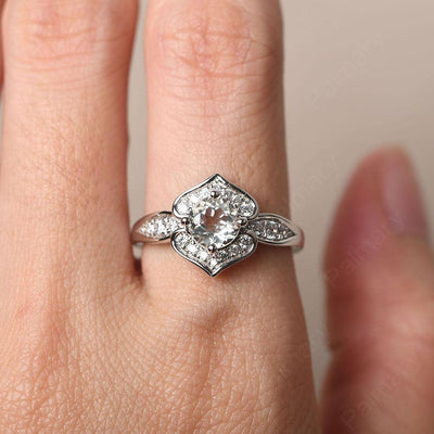 Brilliant Green Amethyst Lotus Ring - Palmary