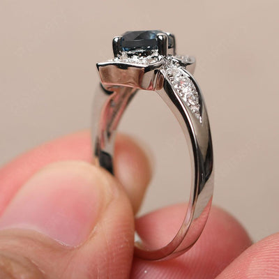 Brilliant London Blue Topaz Lotus Ring - Palmary