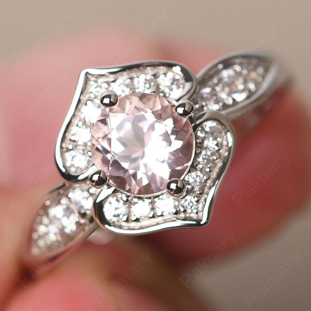 Brilliant Morganite Lotus Ring - Palmary