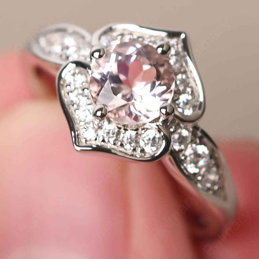 Brilliant Morganite Lotus Ring - Palmary