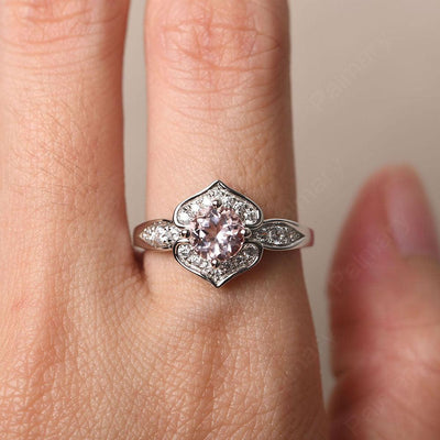 Brilliant Morganite Lotus Ring - Palmary