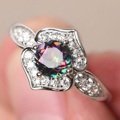 Brilliant Mystic Topaz Lotus Ring - Palmary