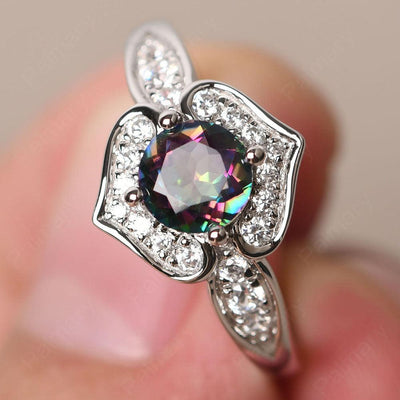 Brilliant Mystic Topaz Lotus Ring - Palmary