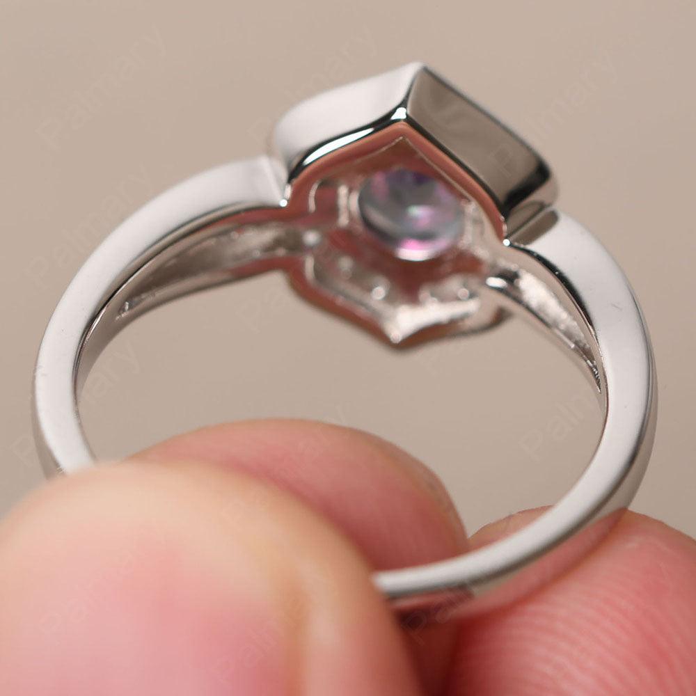 Brilliant Mystic Topaz Lotus Ring - Palmary