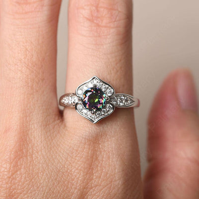 Brilliant Mystic Topaz Lotus Ring - Palmary
