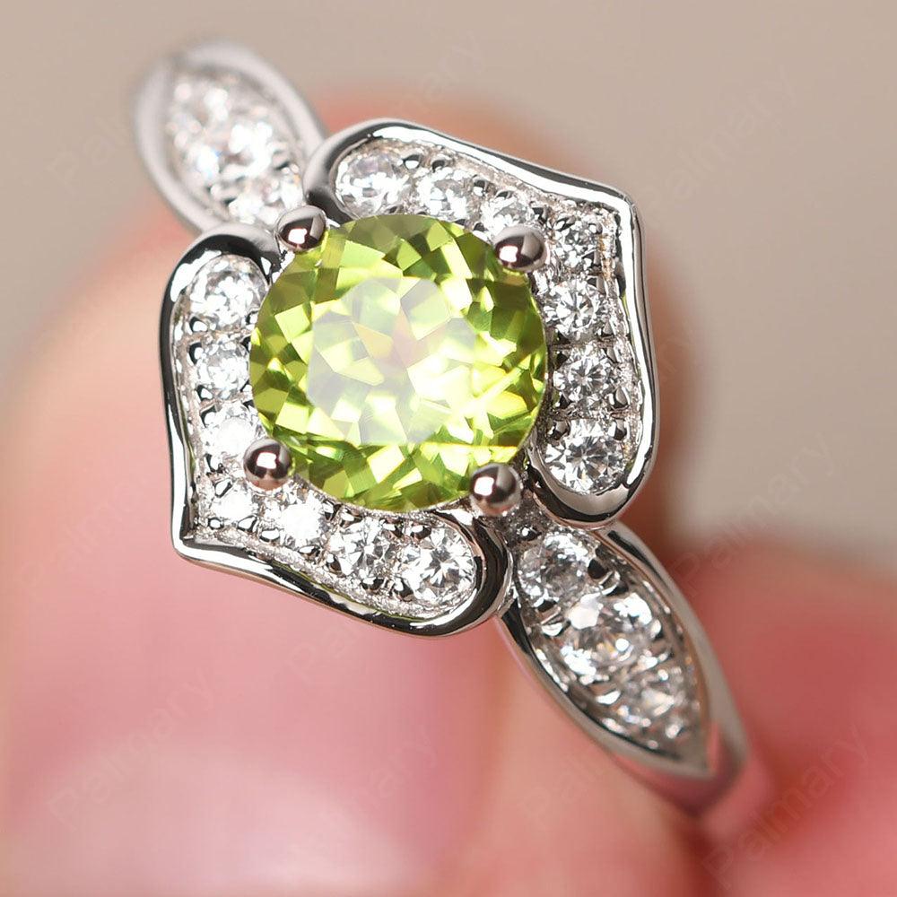 Brilliant Peridot Lotus Ring - Palmary