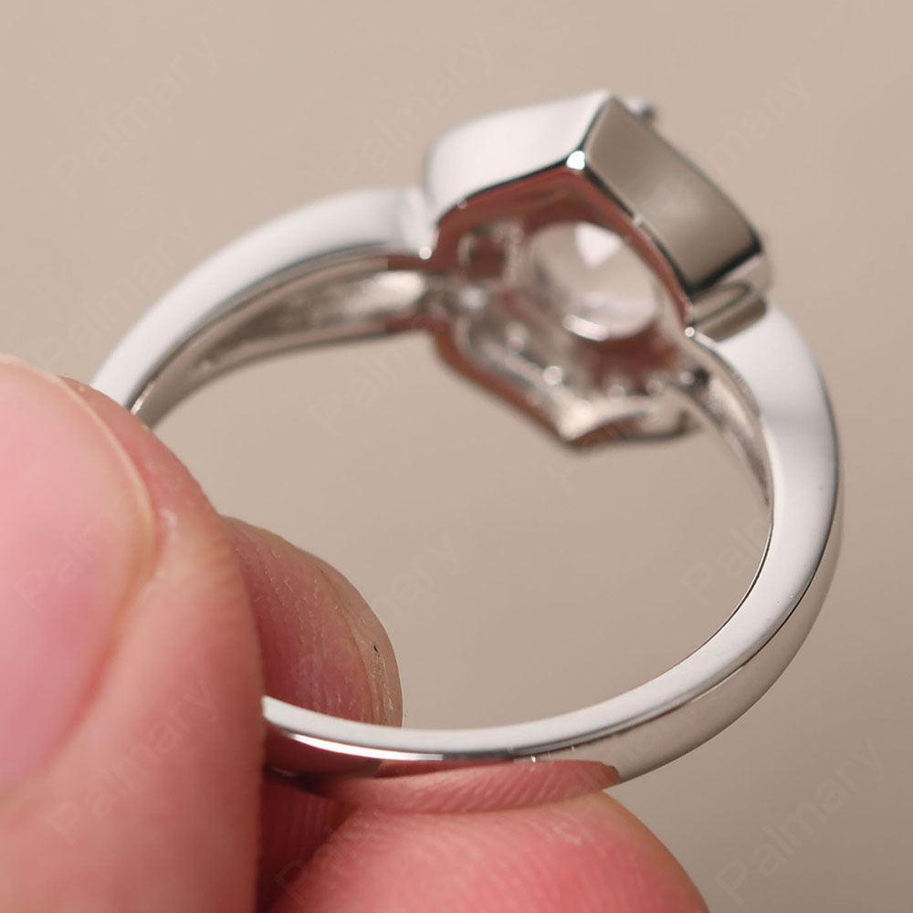 Brilliant Rose Quartz Lotus Ring - Palmary