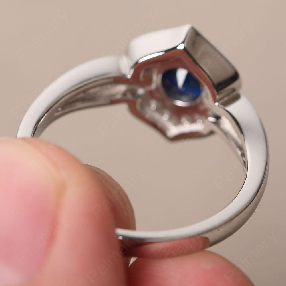 Brilliant Sapphire Lotus Ring - Palmary