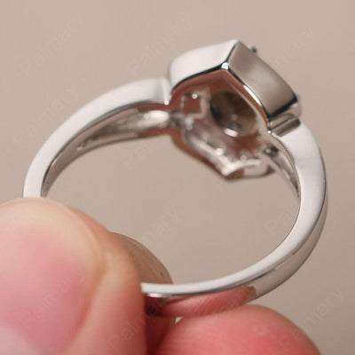 Brilliant Smoky Quartz  Lotus Ring - Palmary