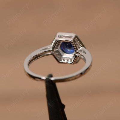 Brilliant Cut Sapphire Halo Rings - Palmary