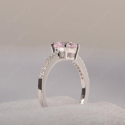 Round Cut Cubic Zirconia Wedding Ring Silver - Palmary