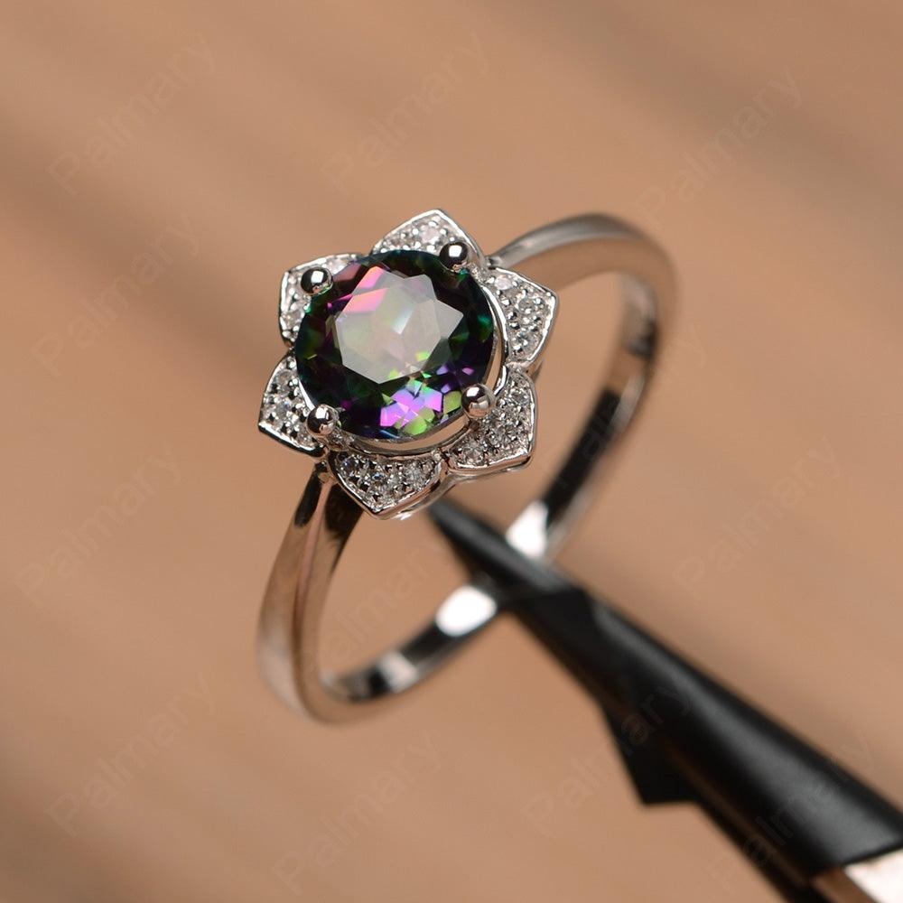 New 10x14MM Mystic Fire Rainbow Topaz Engagement Wedding Ring Silver  Rectangle Unique Top Brand Jewelry Accessories - AliExpress
