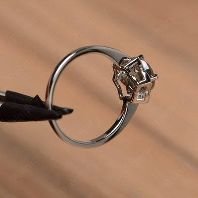 Round Cut Flower Mystic Topaz Engagement Rings - Palmary