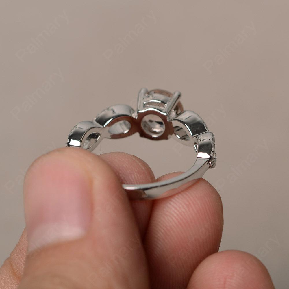 Round Cut Infinity Morganite Rings - Palmary