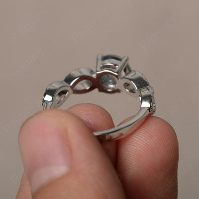 Round Cut Infinity Mystic Topaz Rings - Palmary