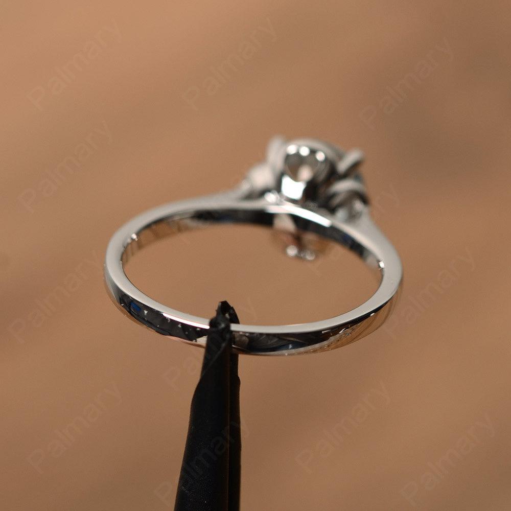 Brilliant Cut Aquamarine Solitaire Rings - Palmary