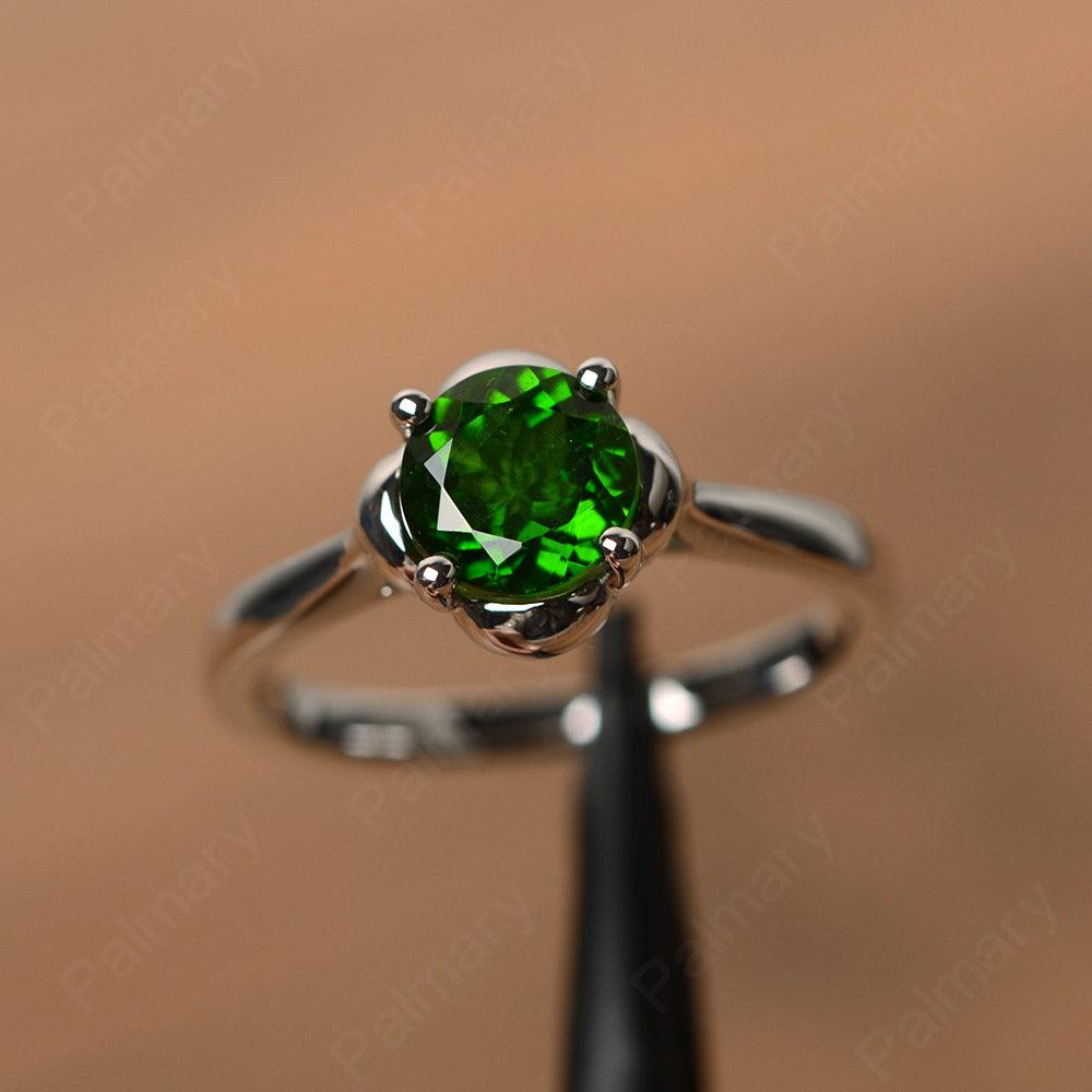 Brilliant Cut Diopside Solitaire Rings - Palmary