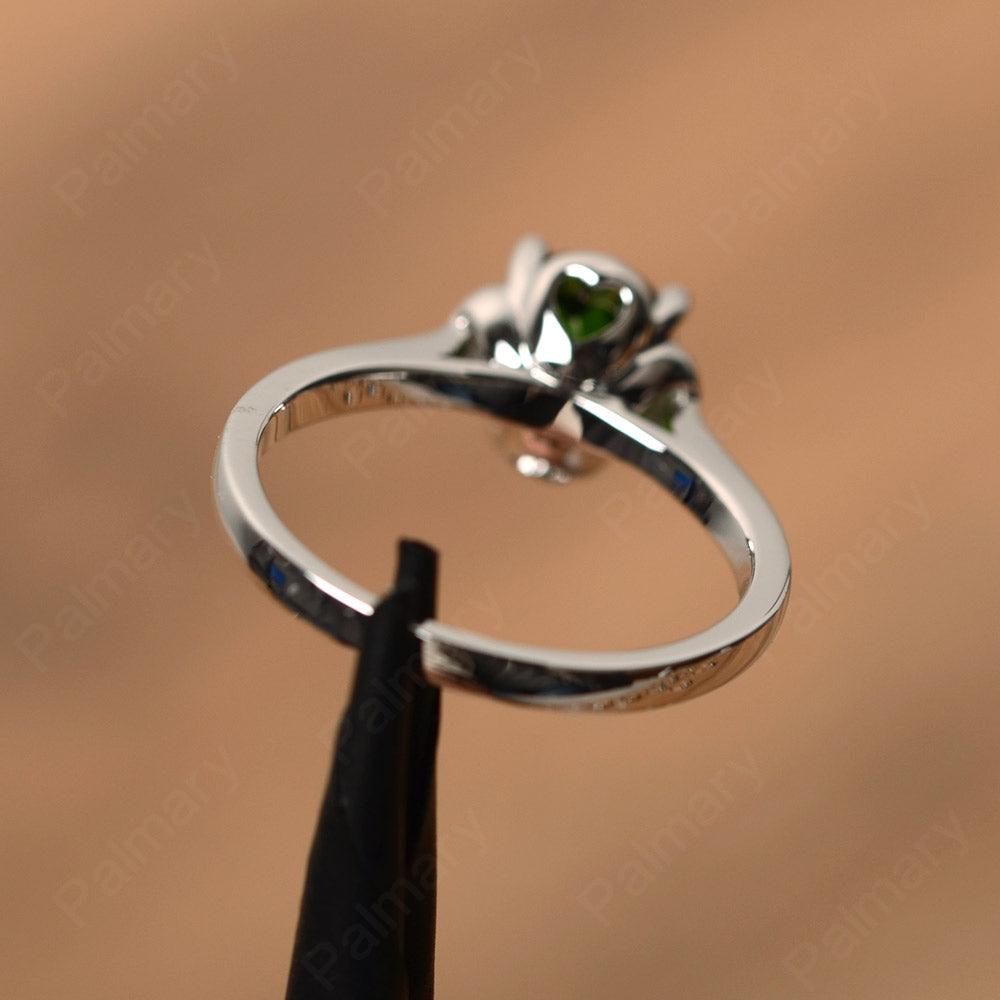 Brilliant Cut Diopside Solitaire Rings - Palmary