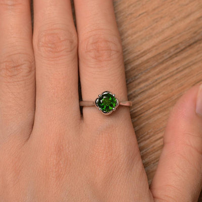 Brilliant Cut Diopside Solitaire Rings - Palmary