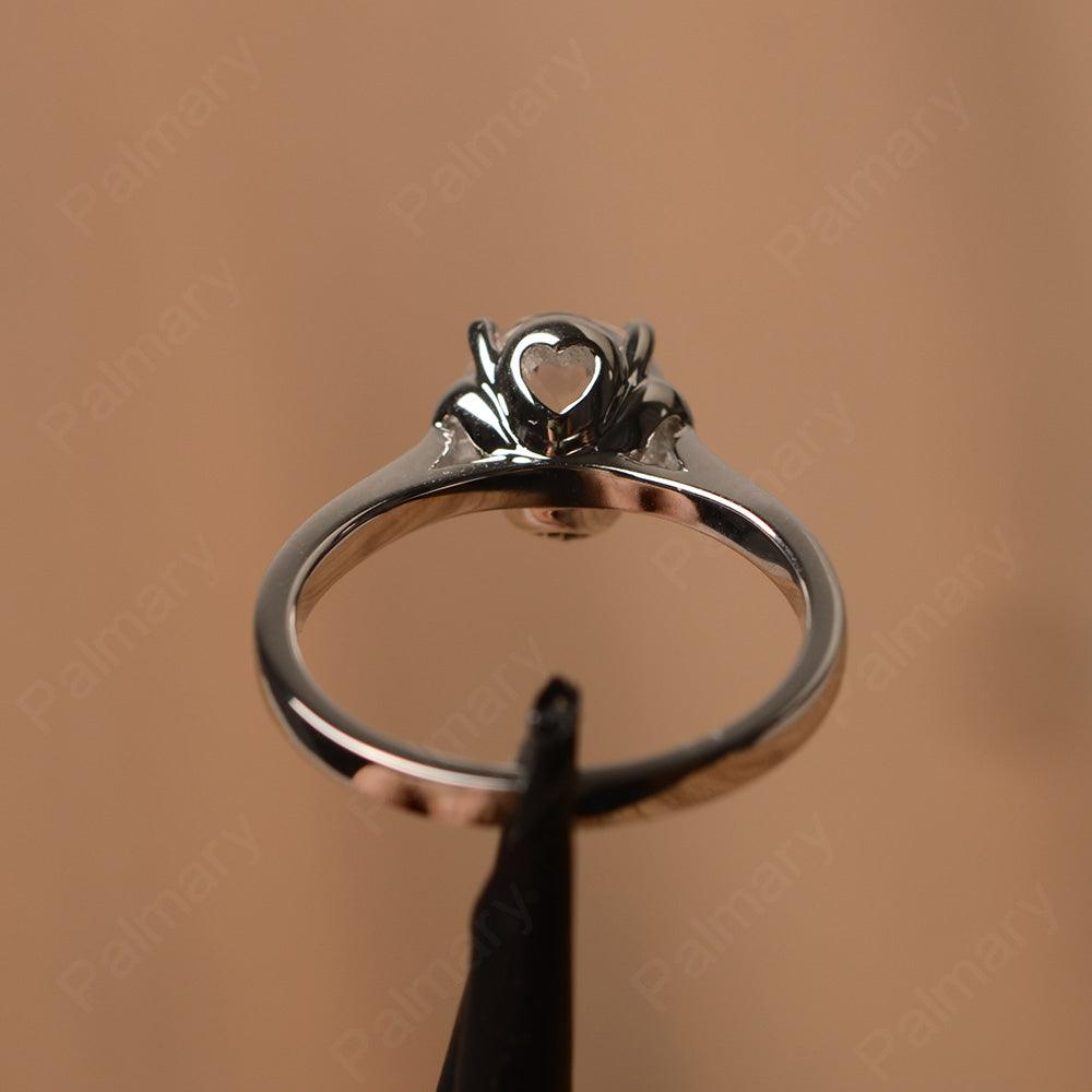 Brilliant Cut Moonstone Solitaire Rings - Palmary