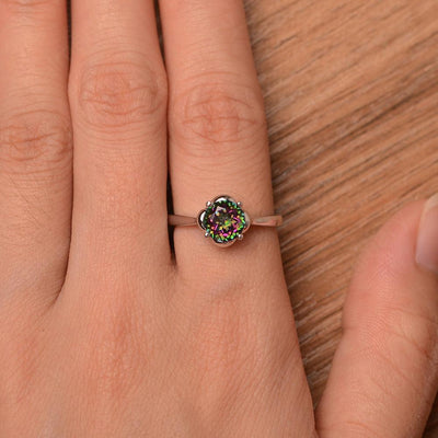 Brilliant Cut Mystic Topaz Solitaire Rings - Palmary