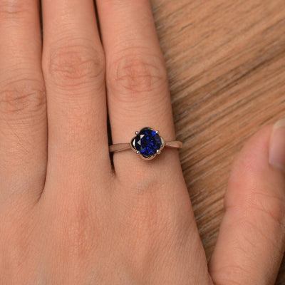 Brilliant Cut Sapphire Solitaire Rings - Palmary