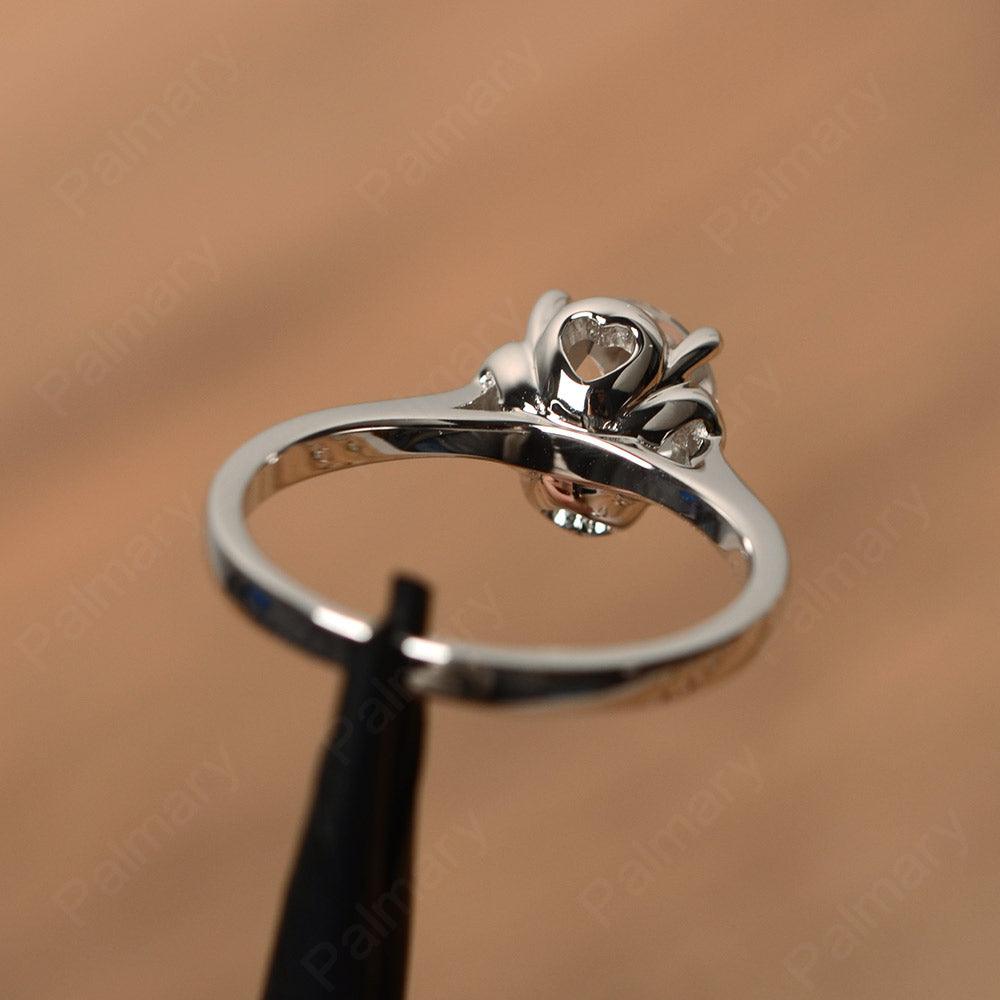 Brilliant Cut White Topaz Solitaire Rings - Palmary