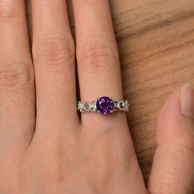Vintage Amethyst Engagement Rings - Palmary