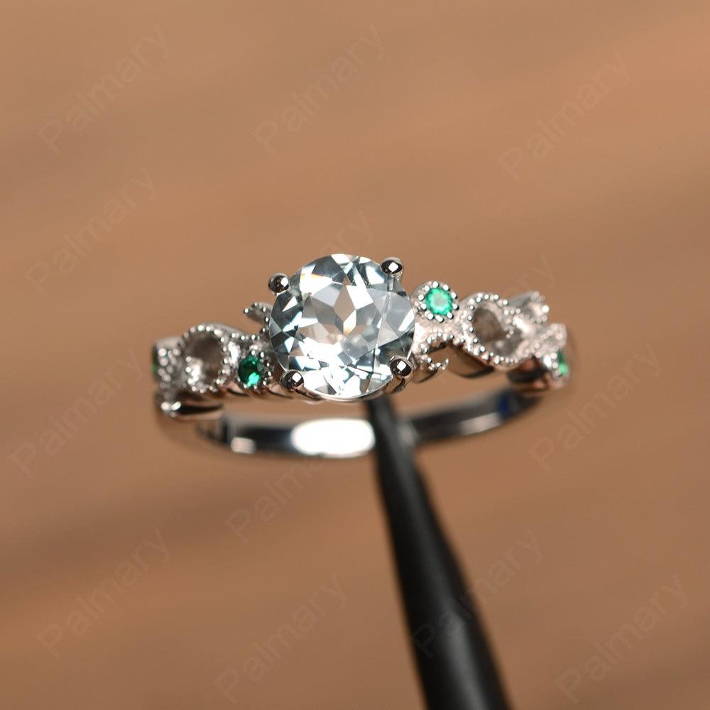 Vintage Aquamarine Engagement Rings - Palmary