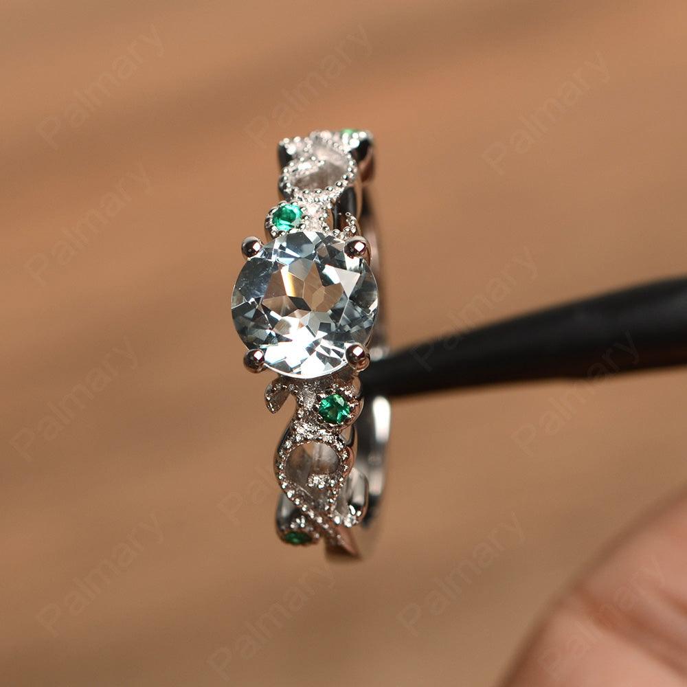 Vintage Aquamarine Engagement Rings - Palmary