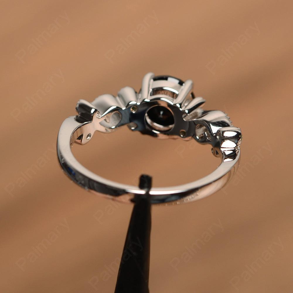 Vintage Black Spinel Engagement Rings - Palmary
