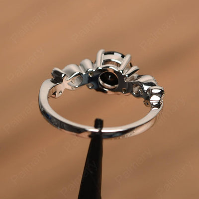 Vintage Black Spinel Engagement Rings - Palmary
