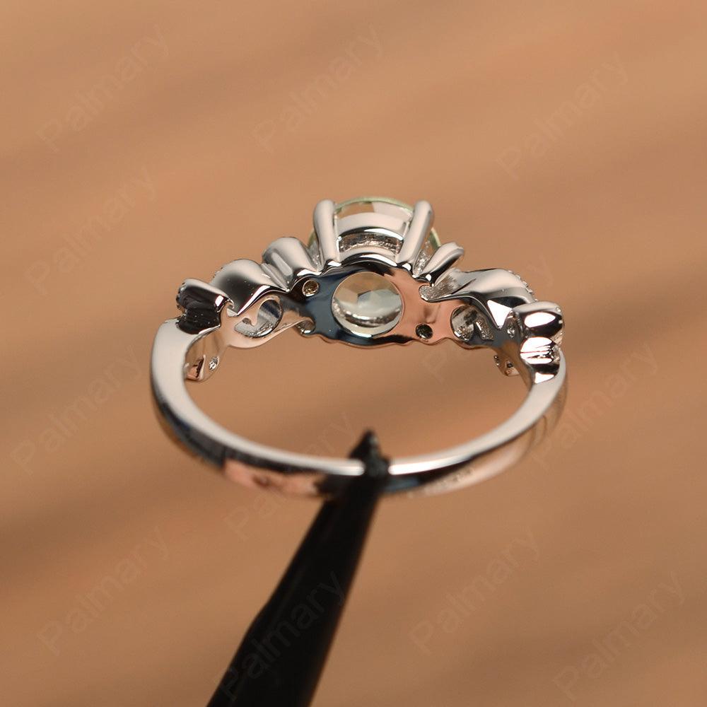 Vintage Green Amethyst Engagement Rings - Palmary