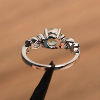 Vintage Green Amethyst Engagement Rings - Palmary