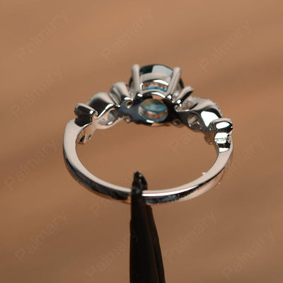 Vintage London Blue Topaz Engagement Rings - Palmary