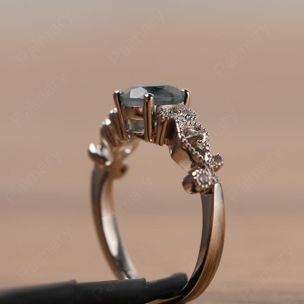 Vintage Moss Agate Engagement Rings - Palmary
