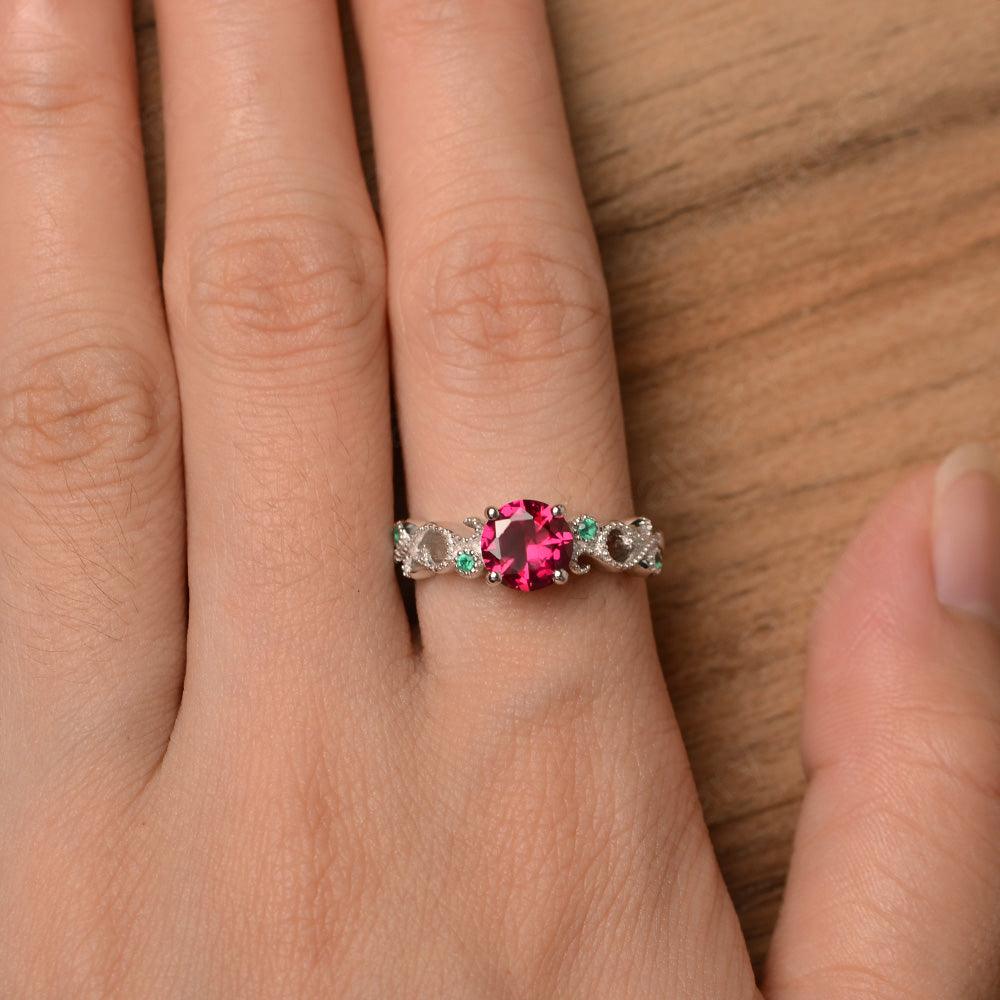 Vintage Ruby Engagement Rings - Palmary
