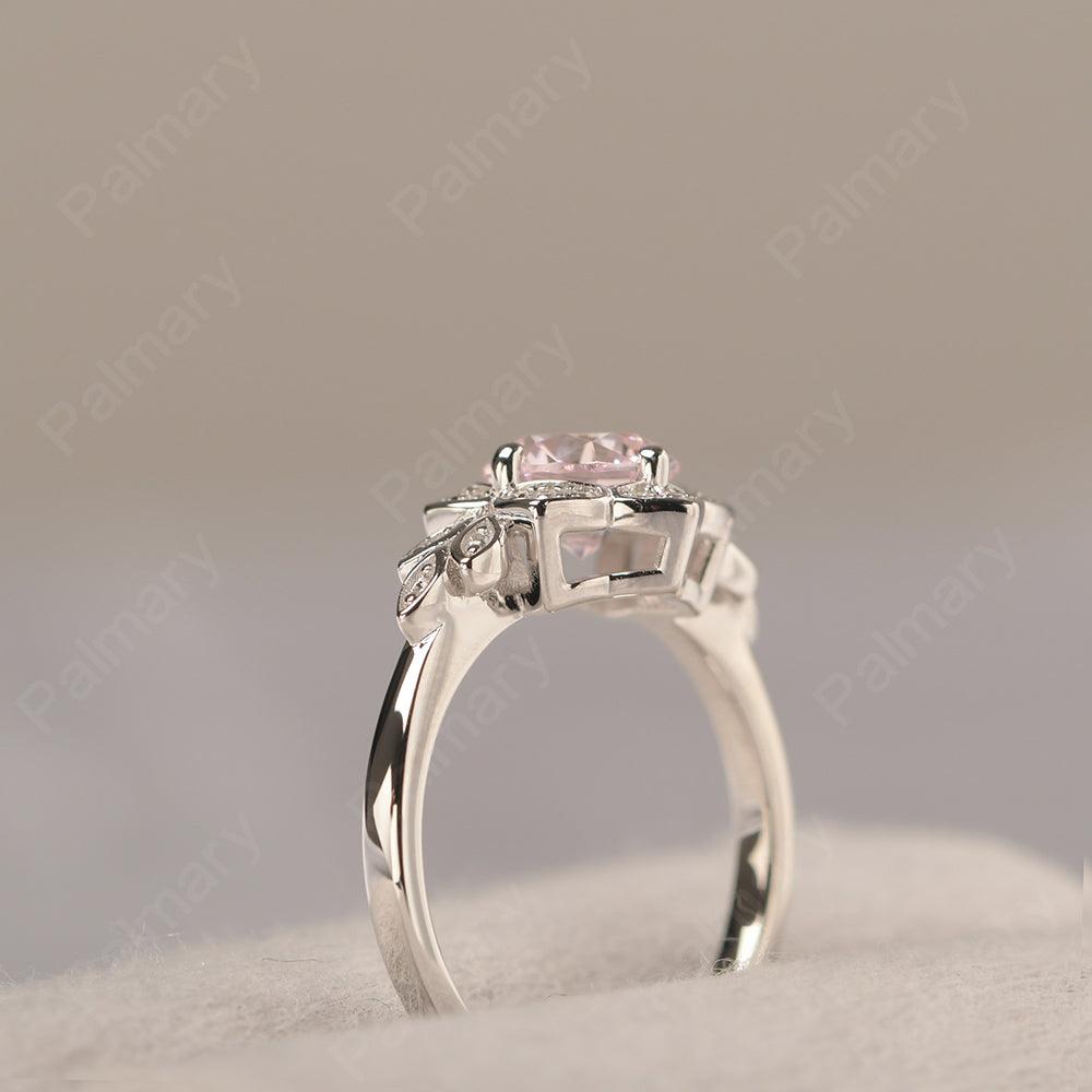 Dainty Round Cut Cubic Zirconia Wedding Rings - Palmary