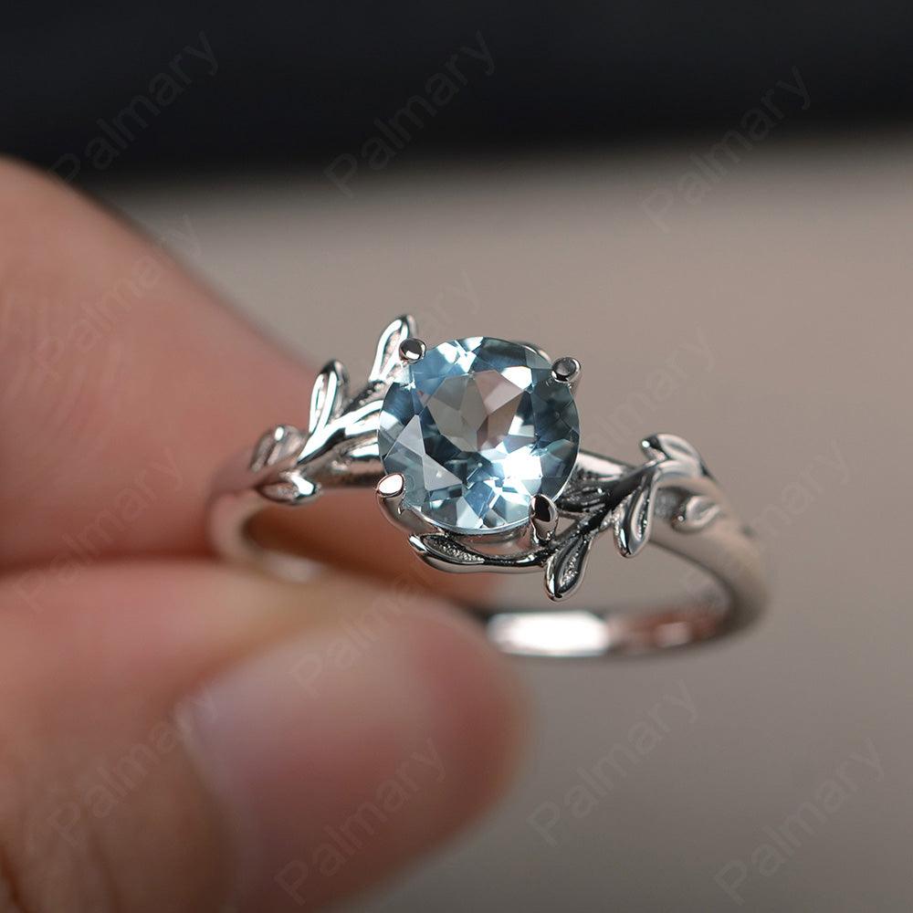 Twig Aquamarine Ring Sterling Silver - Palmary