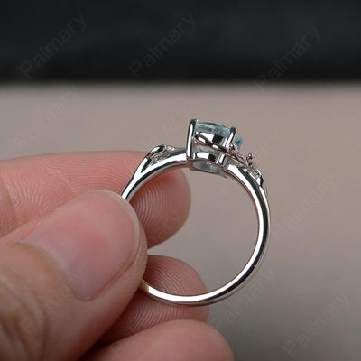 Twig Aquamarine Ring Sterling Silver - Palmary