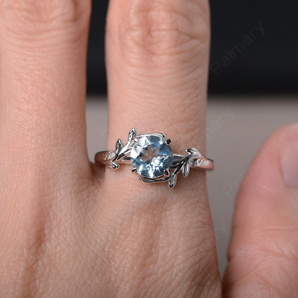 Twig Aquamarine Ring Sterling Silver - Palmary