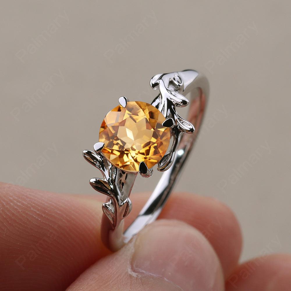 Twig Citrine Ring Sterling Silver - Palmary