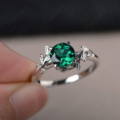 Twig Emerald Ring Sterling Silver - Palmary