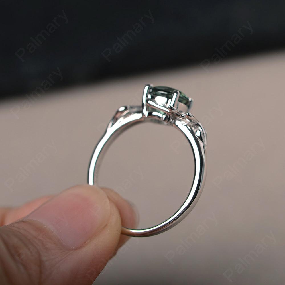Twig Green Sapphire Ring Sterling Silver - Palmary