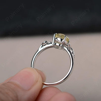 Twig Lemon Quartz Ring Sterling Silver - Palmary