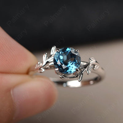 Twig London Blue Topaz Ring Sterling Silver - Palmary