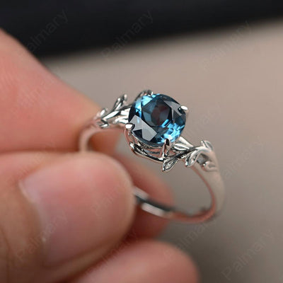 Twig London Blue Topaz Ring Sterling Silver - Palmary